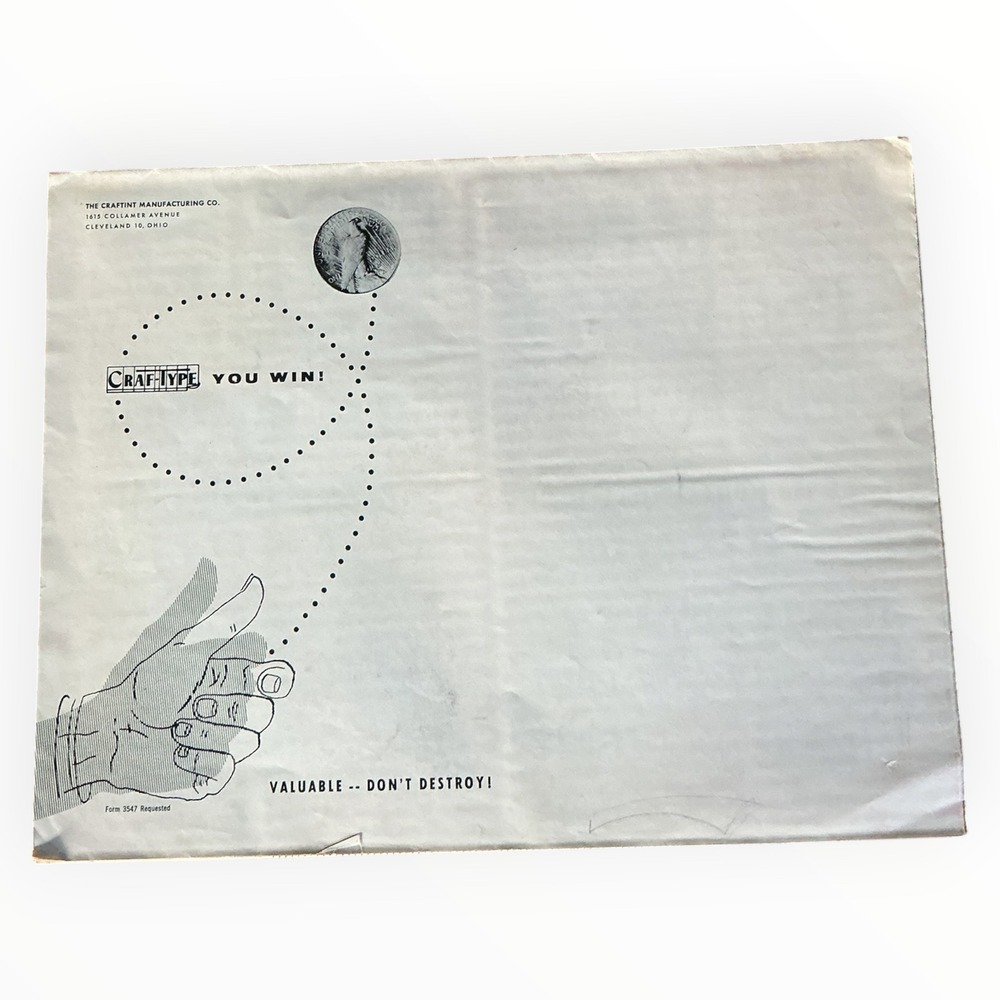 Vintage Craftint Craf-Type Catalog Price List Graphic Arts Ephemera 1956